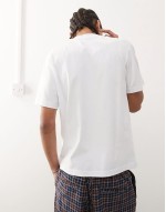 unisex fisherman graphic t-shirt in white