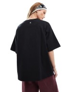 x Felicia Wedin Apres Ski oversized embroidered apres ski logo t-shirt in black