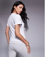 diamanete logo t-shirt in white