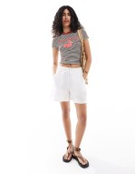 striped cherry print baby tee
