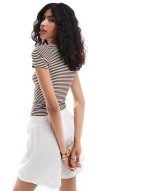 striped cherry print baby tee