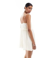 ruddle cami mini dress in white